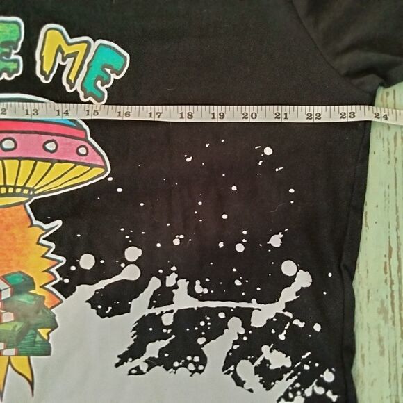 Blackjack Tee Shirt Give Me Size XL Black and White Mushroom and Money - Picture 6 of 7